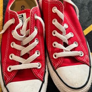Converse Red Canvas Sneakers